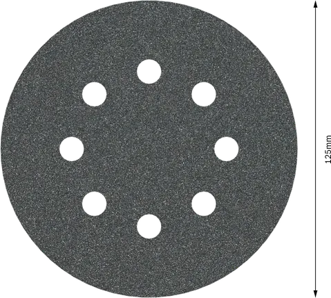 Disque abrasif Bosch PRO F355 125mm G100 avec 8 trous.