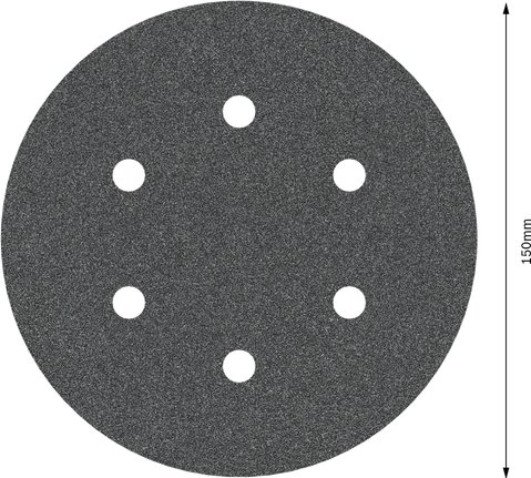Disque de ponçage Bosch PRO F355 150 mm, grain 120, 6 trous.