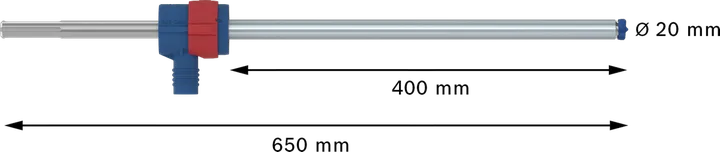 Foret à percussion Bosch EXPERT SDS Clean max-8X 20 x 400 x 650 mm.