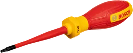 Tournevis isolé Bosch VDE TX10 pour travaux électriques.