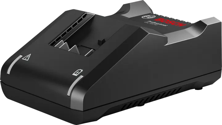 Chargeur rapide Bosch GAL 18V-40 avec courant de charge de 4,0 A.