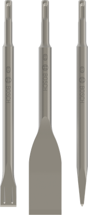 Coffret de burins Bosch PRO SDS plus-5C, 3 pièces pour la démolition.