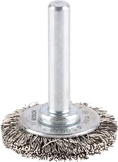 Roue à fil propre Bosch PRO en acier inoxydable, tige droite.