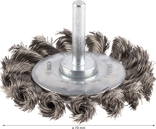 Meule à fil lourd Bosch PRO en acier inoxydable, 70 mm.