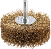 Brosse métallique Bosch PRO pour le nettoyage du bois, revêtement en laiton, pour perceuses.