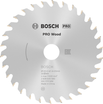Lame de scie circulaire Bosch PRO Wood 130 mm T30 ATB.