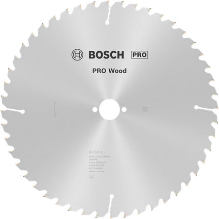 Lame de scie circulaire Bosch PRO Wood 315 mm T48 pour bois.