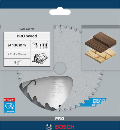 Lame de scie circulaire Bosch PRO Wood 130 mm.