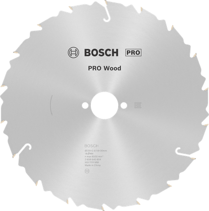 Lame de scie circulaire Bosch PRO Wood 230 mm pour bois.