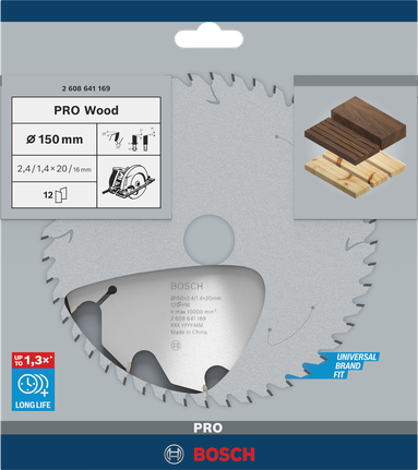 Lame de scie circulaire Bosch PRO Wood 150 mm.