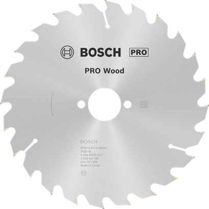 Lame de scie circulaire Bosch PRO Wood 190 mm T24 ATB.