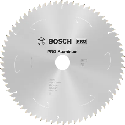 Lame de scie circulaire Bosch PRO Aluminium, diamètre 254 mm.