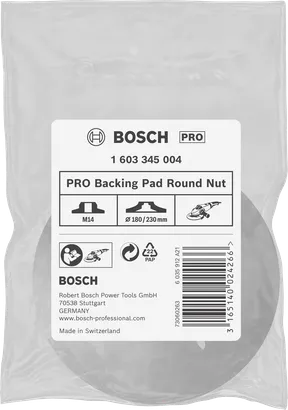Plateau de support Bosch PRO, écrou rond 180/230 mm.