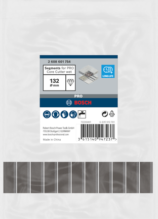 Segments humides Bosch PRO Core Cutter 132 mm.