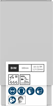 Lame de scie sauteuse Bosch PRO Metal T123XF 100 mm 100 pièces.