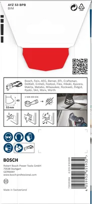 Bosch PRO AYZ 53 BPB lame pour outil multifonction 53×40 mm.