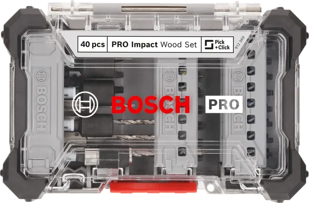 Coffret de forets à bois Bosch PRO Impact 40 pièces.