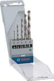 Jeu de forets hélicoïdaux Bosch PRO Metal HSS-G, 5 tailles.