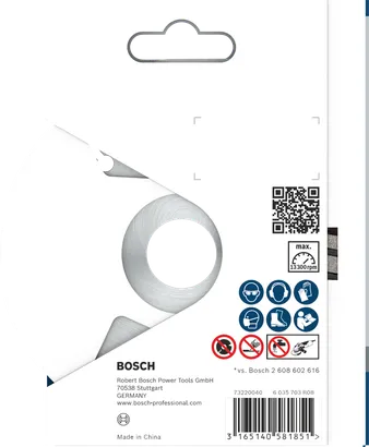 Disque diamanté abrasif Bosch PRO 115 x 22,23 mm.