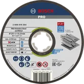 Disque de coupe Bosch PRO X-Lock en acier inoxydable, 125 mm.