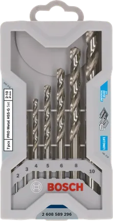 Coffret de 7 forets HSS-Co en acier inoxydable Bosch PRO.