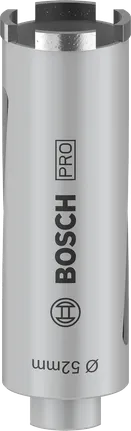 Fraise à carotter Bosch PRO à sec 52 mm pour le perçage de la maçonnerie.