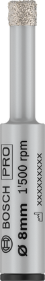 Foret à sec Bosch PRO Ceramic 8 mm pour un perçage précis du carrelage.
