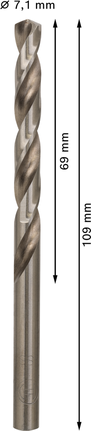 Foret hélicoïdal Bosch PRO Metal HSS-G 7,1 mm.