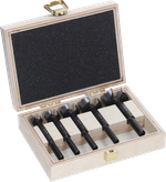 Coffret de mèches Forstner Bosch EXPERT pour bois, en coffret bois.