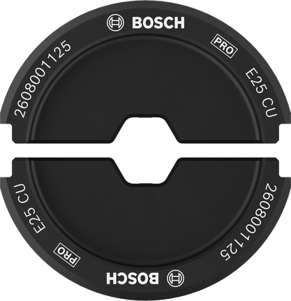 Matrice de sertissage Bosch PRO E25 CU 25 mm² pour cuivre.