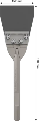 Grattoir à sol Bosch PRO HEX 28, tranchant de 152 mm.