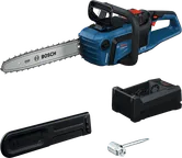 Tronçonneuse sans fil Bosch GKE 18V-40 avec chargeur.