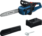 Tronçonneuse sans fil Bosch GKE 18V-40 avec chargeur.