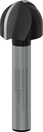 Coffret de mèches de toupie Bosch PRO R 5/16 po tige 1/4 po.