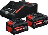 Coffret de démarrage Bosch avec chargeur et deux batteries 18V 8Ah.