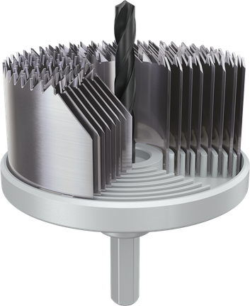 Jeu de scies cloches arborescentes Bosch pour bois et cloisons sèches, 25-68 mm.