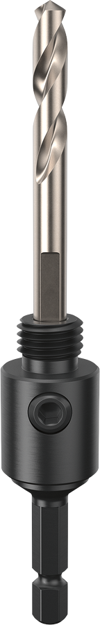 Mandrin et foret pilote Bosch pour scie cloche, longueur de travail 44 mm.