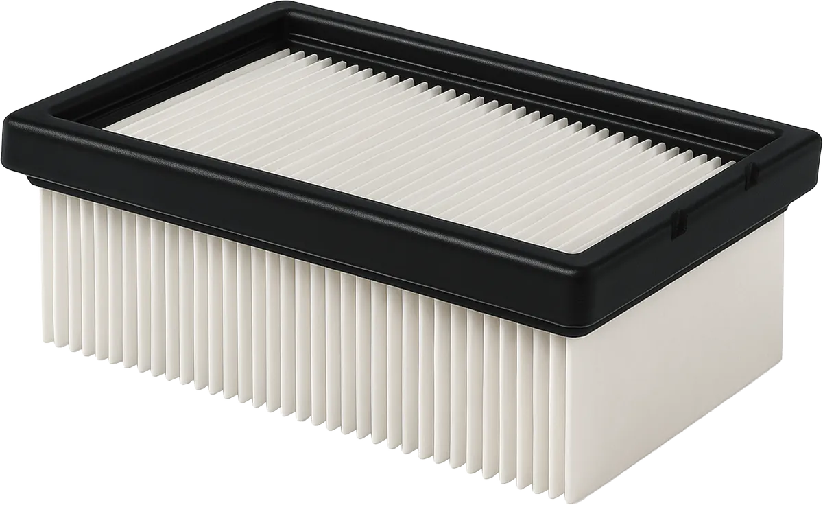 Filtre plat plissé