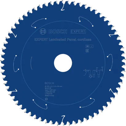 Lame de scie circulaire sans fil Bosch EXPERT Laminated Panel 210 mm.
