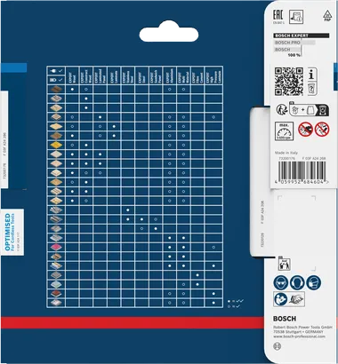 Lame de scie circulaire sans fil Bosch EXPERT en acier inoxydable 136×1,5/1,2×20 mm T30.