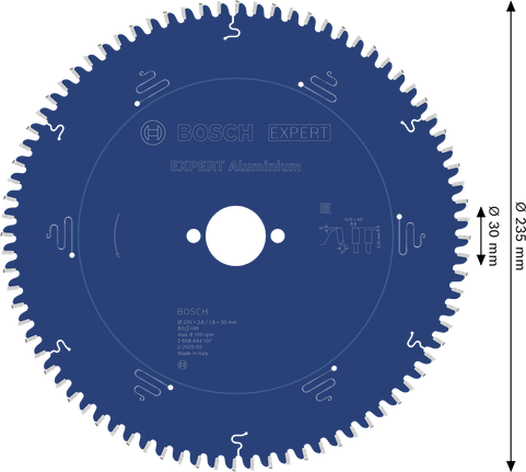 Lame de scie circulaire Bosch EXPERT Aluminium 235 mm T80.