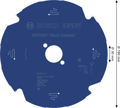 Lame de scie circulaire Bosch EXPERT Fibre Cement, 190 mm.
