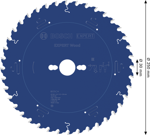 Lame de scie circulaire Bosch EXPERT Wood 250mm T40.