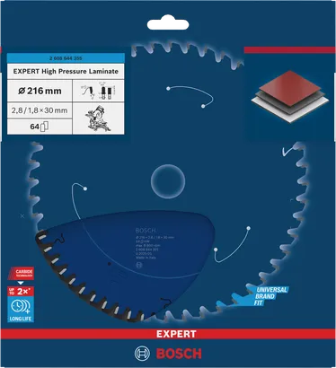 Lame de scie circulaire Bosch Expert High Pressure Laminate 216 mm.