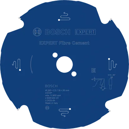 Lame de scie circulaire en fibrociment Bosch EXPERT, 160 mm.
