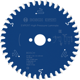 Lame de scie circulaire Bosch EXPERT High Pressure Laminate, 140 mm.