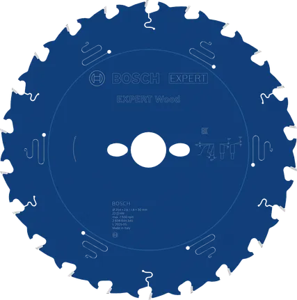 Lame de scie circulaire à bois Bosch EXPERT 254 mm pour une coupe précise du bois.
