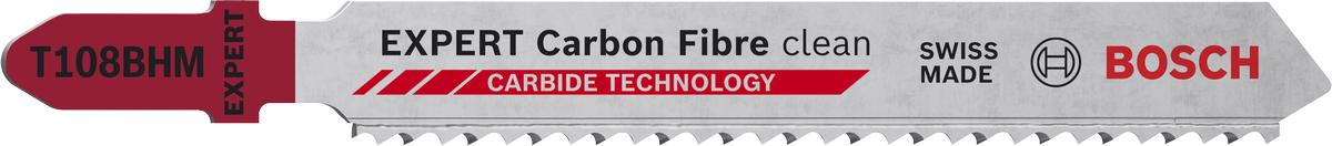 Lame de scie sauteuse Bosch EXPERT Carbon Fibre avec dents en carbure.