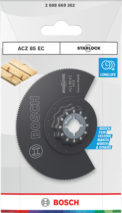 Lame de coupe pour bois Bosch Starlock 85 mm.