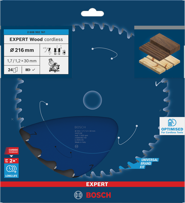Lame de scie circulaire sans fil Bosch EXPERT Wood 216 mm.